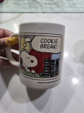 Peanuts Snoopy "Cookie Break" White Ceramic Mug